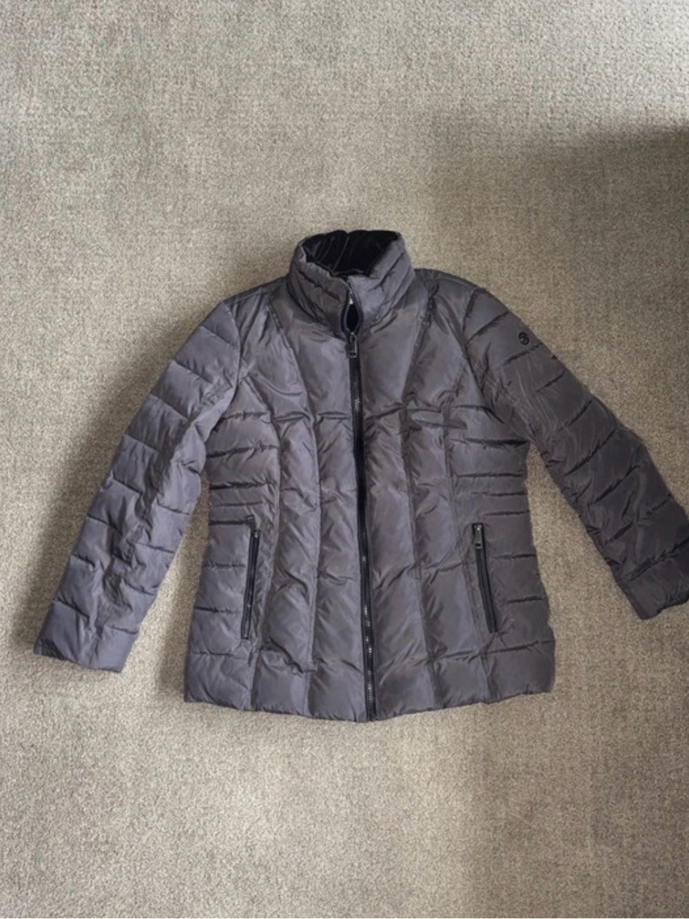 Calvin Klein Dark Gray Quilted Puffer Jacket